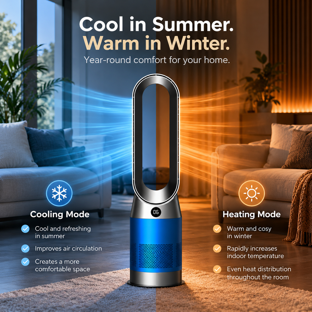 AeroHeat™ Bladeless Tower Fan & Heater