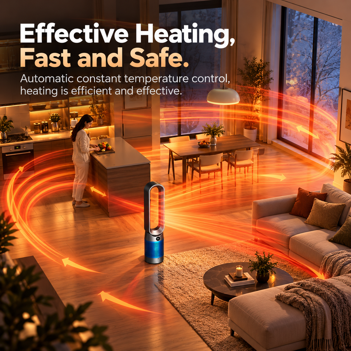 AeroHeat™ Bladeless Tower Fan & Heater