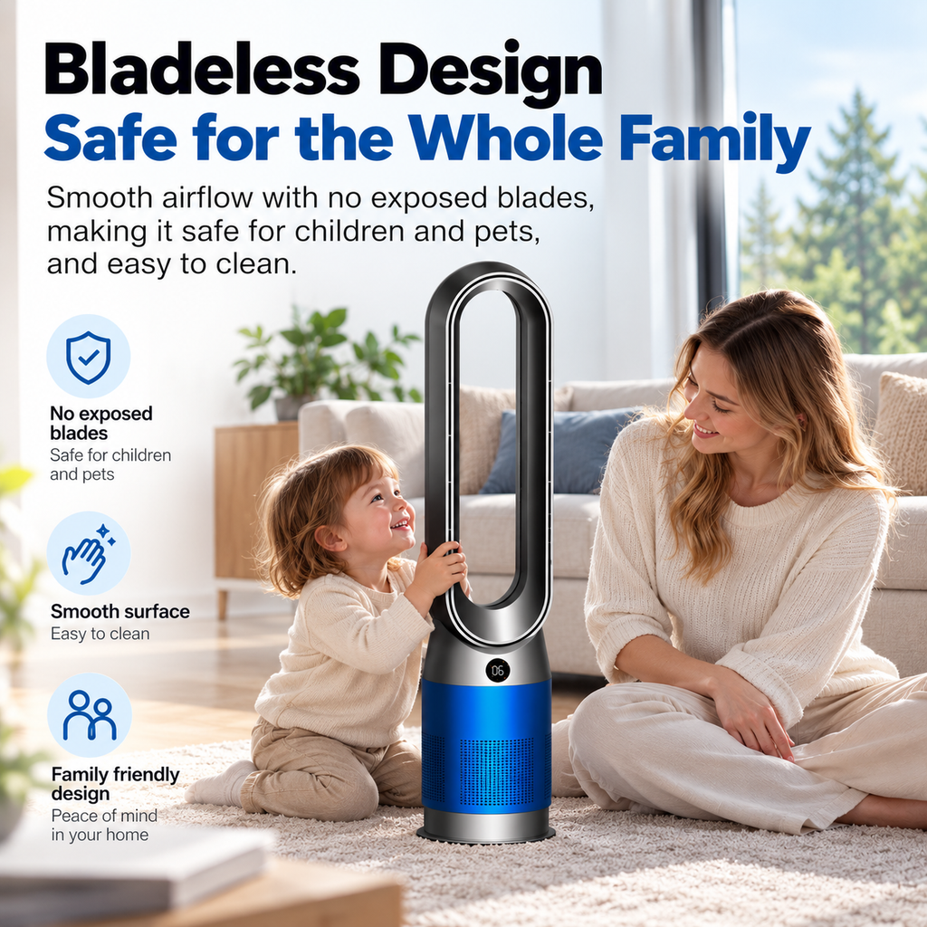AeroHeat™ Bladeless Tower Fan & Heater