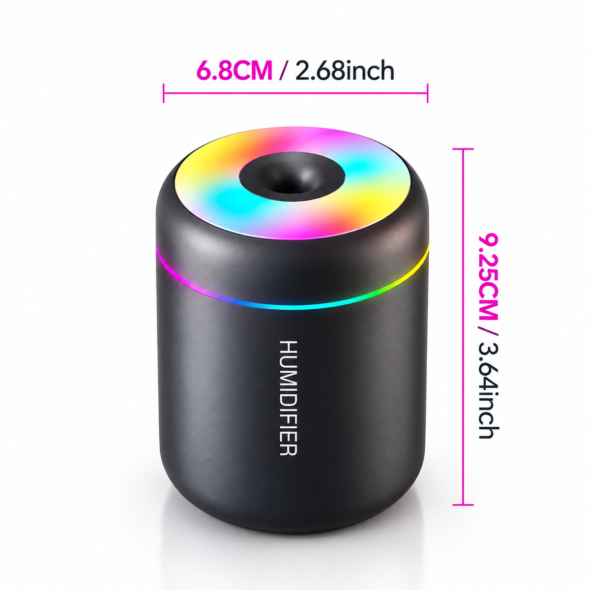 AuraMist™ Mini Humidifier – Portable RGB Ultrasonic Air Humidifier