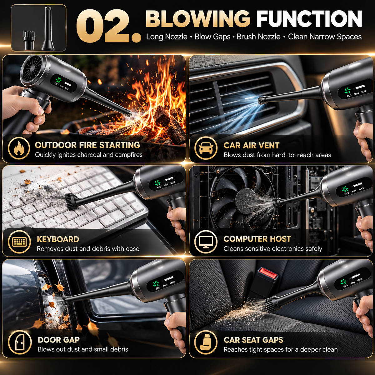 MiniPro™ 4-in-1 Cordless Vacuum & Air Pump