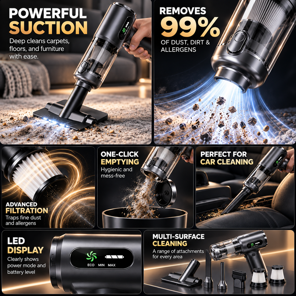 MiniPro™ 4-in-1 Cordless Vacuum & Air Pump